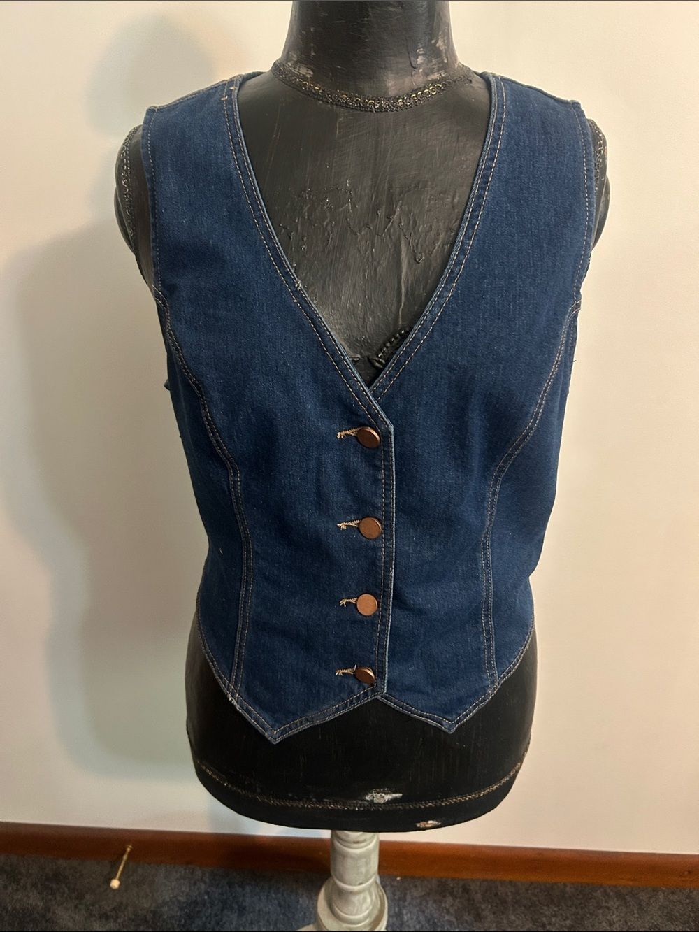 Rachel Zoe Classic Dark Blue Denim Vest - Women